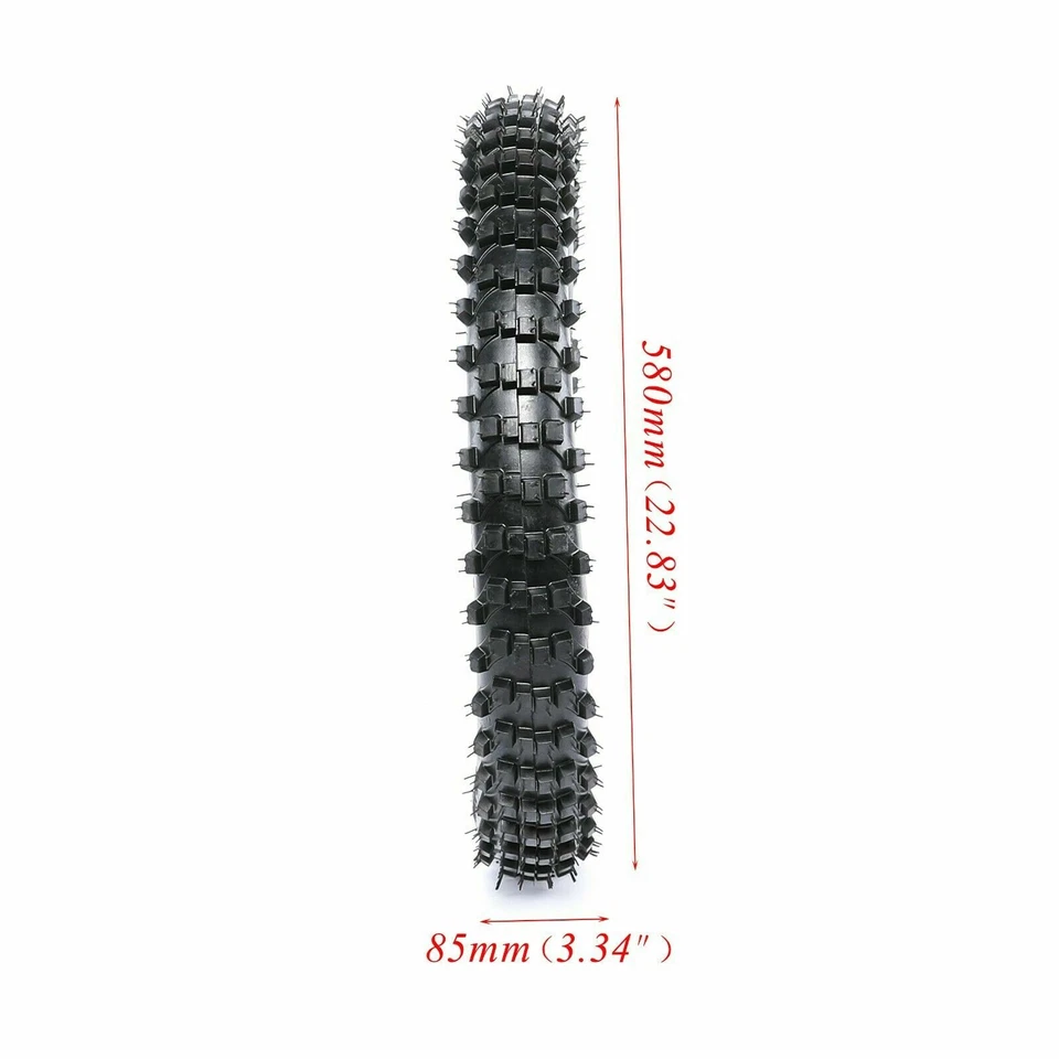 Tubo de neumático delantero 17 pulgadas 70/100-17 para Yamaha TTR125E CR85 YZ85 YZ80 KLX110 KX85 Foto 3 de 4