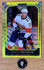 Carter Verhaeghe 2021-22 O-Pee-Chee Platinum Hockey Neon Yellow Surge #94