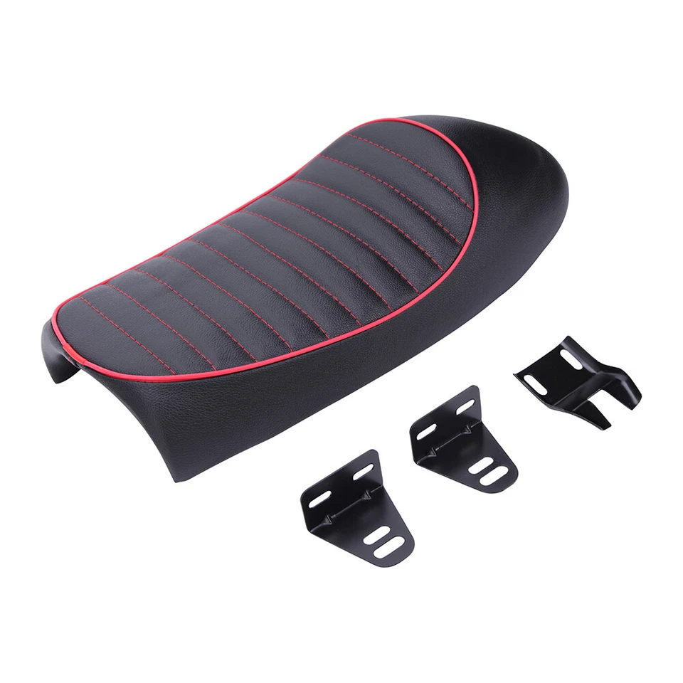 Asiento plano para moto café corredor asiento mocoso y joroba sillín para Honda CB Suzuki Yamaha Foto 3 de 4