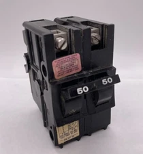 FPE Federal Pacific 50 Amp 2 Pole 120/240V Stab-lok Circuit Breaker Thick
