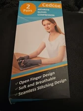2 Pairs Arthritis Compression Gloves for Relieve Rheumatoid Arthritis, Osteoarth