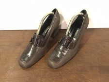 Bally of Switzerland DEBRAH Vintage Leather/Cloth Pumps Sz. 7 B