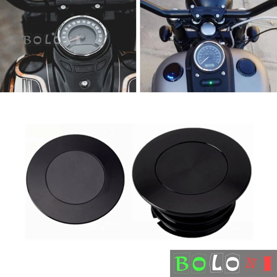 Kit de tapa de tanque de combustible de montaje empotrado emergente para Harley Low Rider S FXLRS 2018-2024 Foto 2 de 4