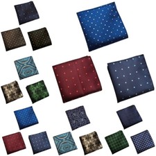 3 Packs Men s Polka Dots Paisley Floral Pocket Square Handkerchief Wedding Hanky