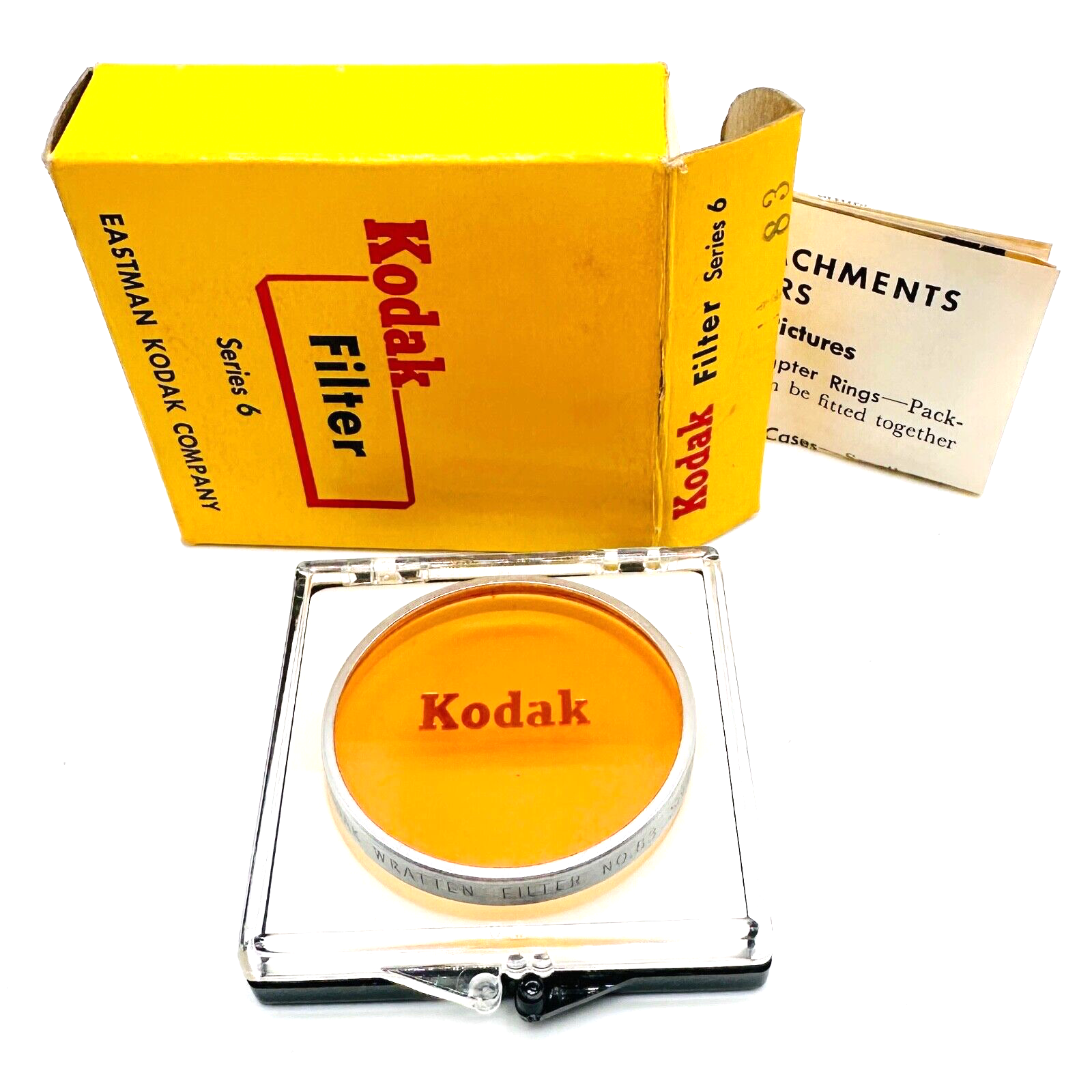 New Old Stock Kodak Series 6 VI Drop in filter #83 MINT w/ Case, Insert & Box