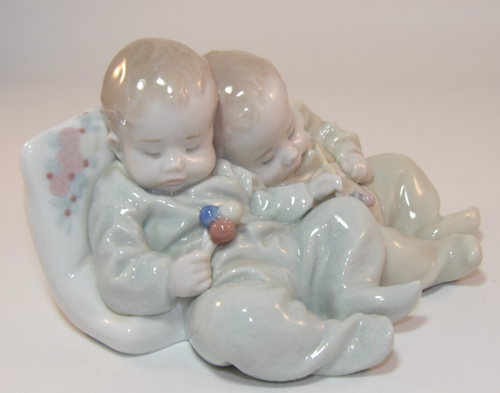 Lladro Figur 5772 Little Dreamers Baby Zwillinge schlafen 90er Jahre + Karton TOP - Bild 7 von 10