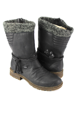 Rieker Damen Stiefel Stiefeletten Boots Winter Schwarz TOP F