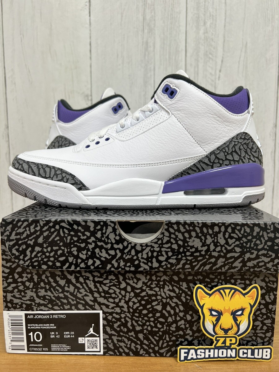 Air Jordan 3 ホワイト/パープル AIR JORDAN 3 RETRO (GS) | WHITE CEMENT REIMAGINED | 2023