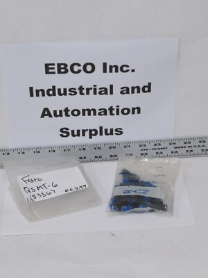 FESTO QSMT-6, 153367, PUSH IN T CONNECTOR, LOT OF 10 | eBay