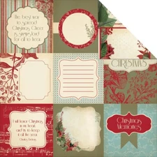 Just Believe - Snowflake, Christmas DS Scrapbook Paper -  Kaisercraft P961
