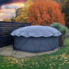 Aufblasbare Abdeckplane für Pool rund 6,00 m grau AirCover Luftkissen Abdeckung