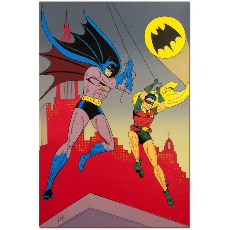 【直筆サイン本】 バットマン生みの親 ボブケイン BOB KANE DCコミック For Batman's 80th Birthday, a Lithograph Signed by Bob Kane