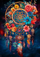 5D Diamond Painting Kits for Adults, Dream Catcher Diamond Art Kits for Adults B
