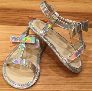 infant silver sandals