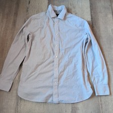 Banana Republic Long Sleeve Button Down Men's Dress Shirt Size L Grey Striped