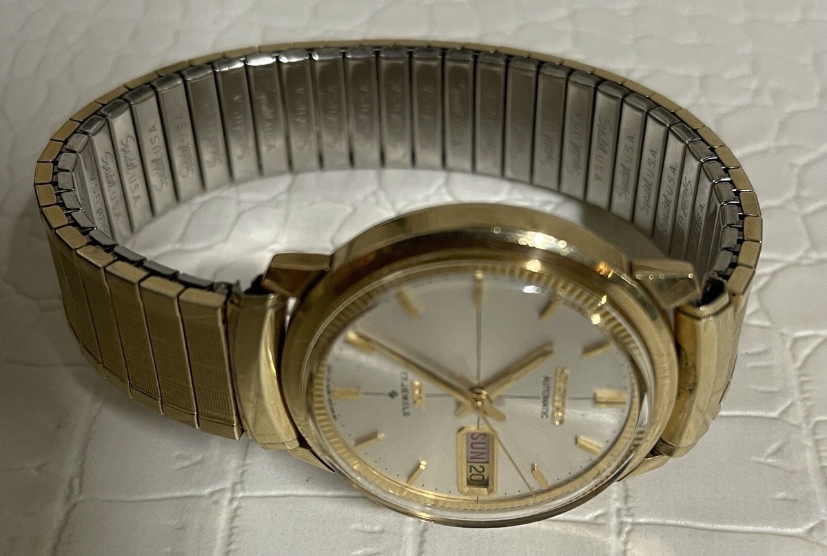 Vintage SEIKO Automatic DX17 jewels 6106-6019 GOLD PLATE EXCELLENT