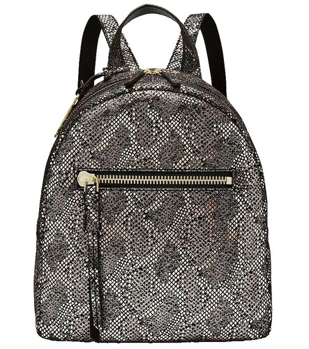 Vintage Fossil Backpack Canvas Leather Travel Rugged Zip  display picture 1