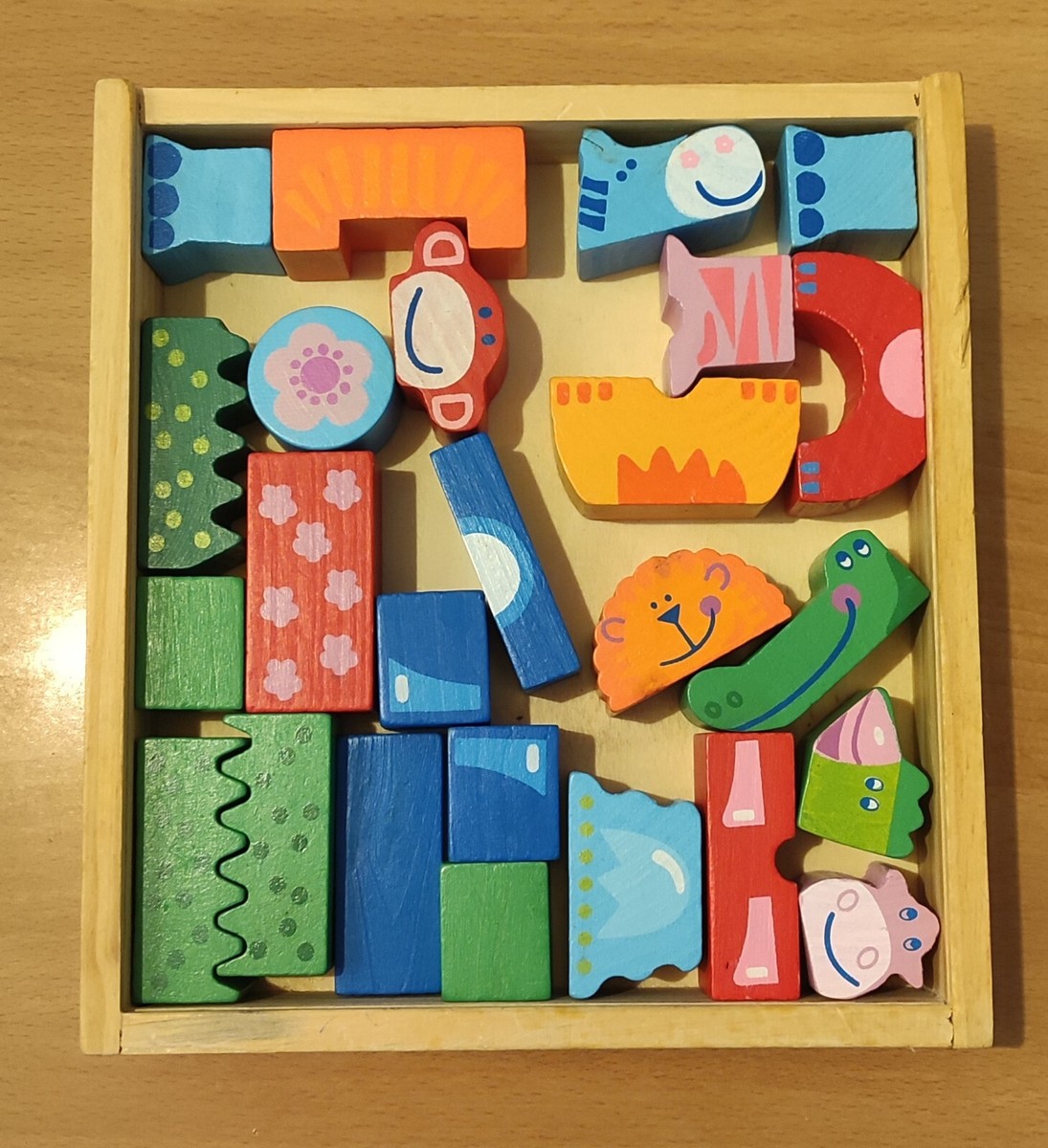 Mattoncini In Legno Da Costruzione Il Gioco Degli Animali*