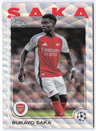 Topps Chrome UCC 2024-25 Bukayo Saka Wave Refractor