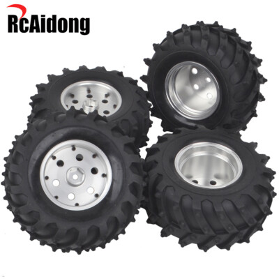 RC Monster Tire Aluminum BeadLock Rims for Tamiya GF02 WR02G Farm King WR01 WT01