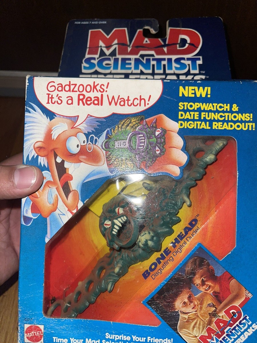 マッドサイエンティスト TIME FREAKS ROTHEAD 87年 マテル Vintage 1987 Mattel Rubber Watch Mad Scientist Time Freaks