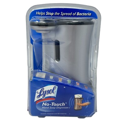 Lysol No-Touch Hand Soap Dispenser Silver & Black