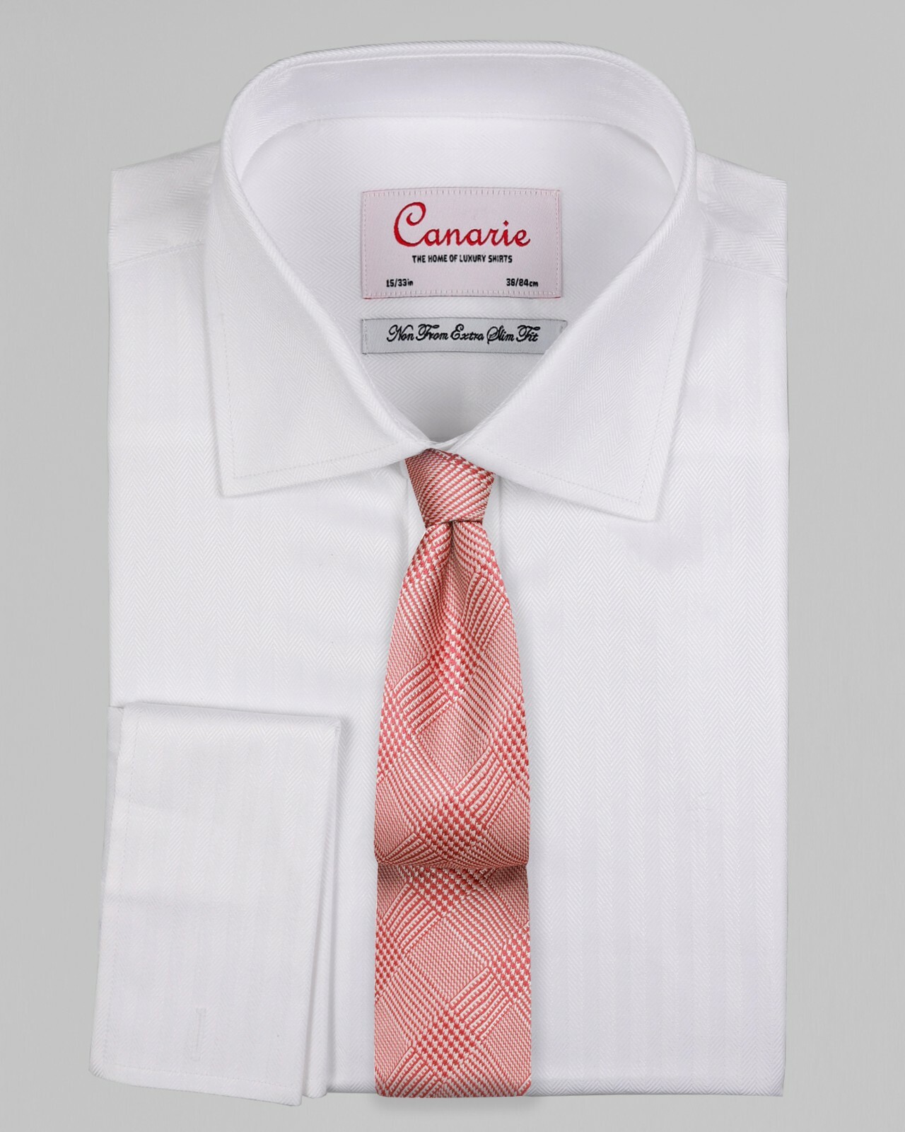 Men's Formal Shirt With CHEST POCKET White Luxury Herringbone Regular