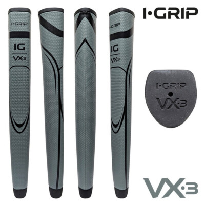 iGrip VX3 Pistolenputtergriff LARGE grau weiches Gefühl rutschfeste Textur + GRATIS Band