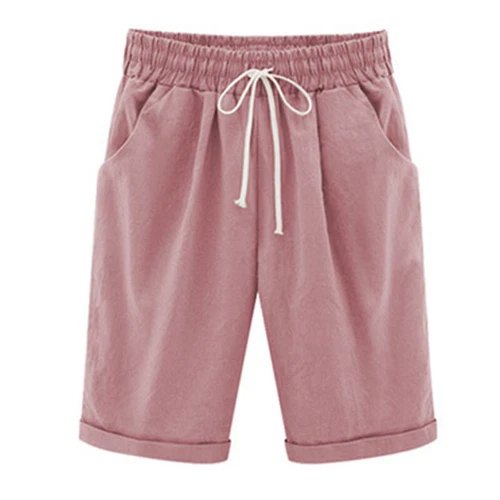 Womens Solid Beach Bermuda Capri Shorts Loose Casual Summer Crop Pants Trousers - Bild 14 von 29