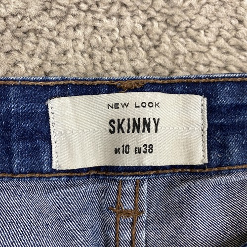 Jeans donna skinny denim New Look taglia 6 blu vita media lavaggio scuro 5 tasche - Foto 7 di 12