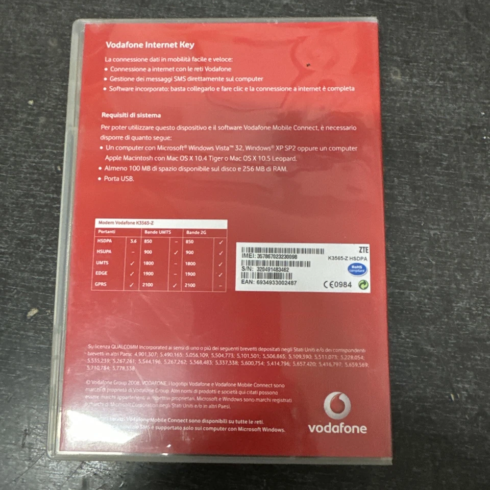 Vodafone Internet Key ZTE K3565-Z HSDPA FACTORY SEALED RARE SIGILLATO - Immagine 3 di 4