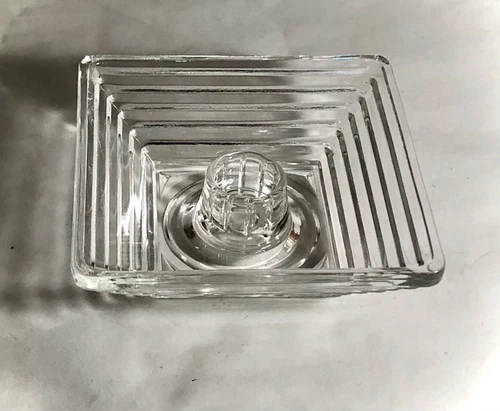 Hocking Crystal Manhattan 4 1/2" Square Candlestick