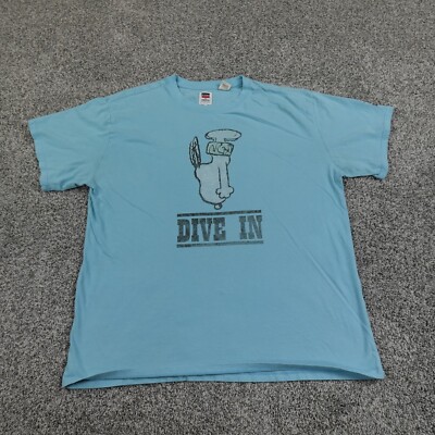 Levis X Peanuts Shirt Mens L Blue Snoopy Graphic Short Sleeve Tee Preppy Casual