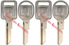 4 NEW GM Logo OEM "A" IGNITION +"B" DOORS/TRUNK Key Blanks Uncut 320588 + 320589
