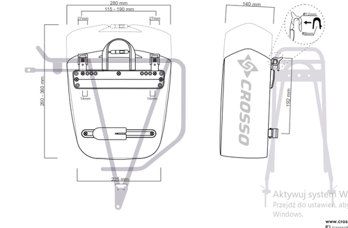 CROSSO bicycle panniers Dry 30 System Click expedition bags 2 x 15L - 第 7/19 張圖片