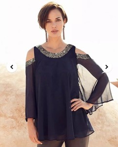 navy chiffon blouse uk