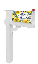 Sunflower Daisy Bless This Home Magnetic Mailbox Cover Only