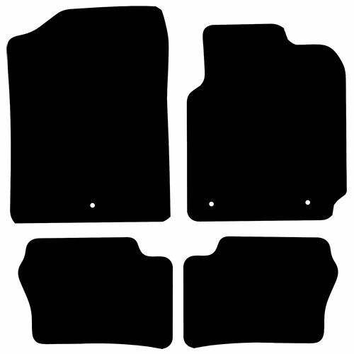 Tailored Carpet Car Mats Black 4pc Floor Set fits Fits Kia Picanto 2017 onwards - Picture 1 of 1