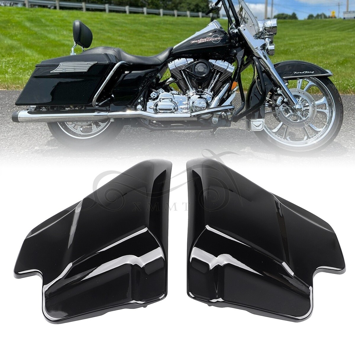 Vivid Black Side Cover Panel Fit For Harley Electra Glide Road