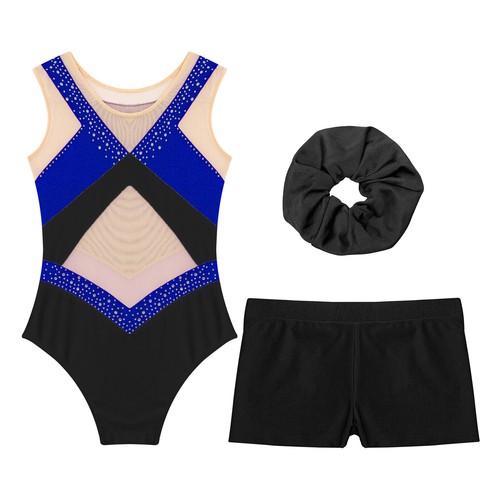 Kids Girls Bodysuit Yoga Rompers And Bottoms Class Unitard Recital Gymnastics - Picture 15 of 27