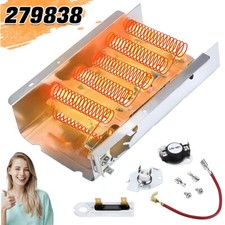 279838 Dryer Heating Element Thermostat Fuse Combo Pack Fit Whirlpool Kenmore