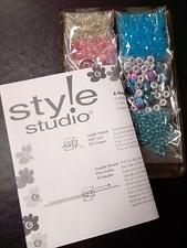 Kids Beading Kit Jewelry Project Crafts Blue Pink Beads Earrings Necklace