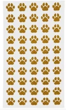 1 Sheet Gold Glitter  Dog Puppy Paw Print Stickers Planner Crafts Envelope Seals