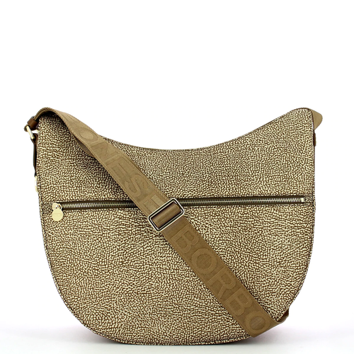 NEW Borbonese - Borsa Luna Bag Medium con taschino in Nylon Riciclato Beige  Marr | eBay