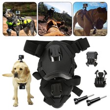 Per Go Pro HD Telecamera Regolabile Cani Animali Imbracatura Schiena e Pettorina Supporto Cintura UK...
