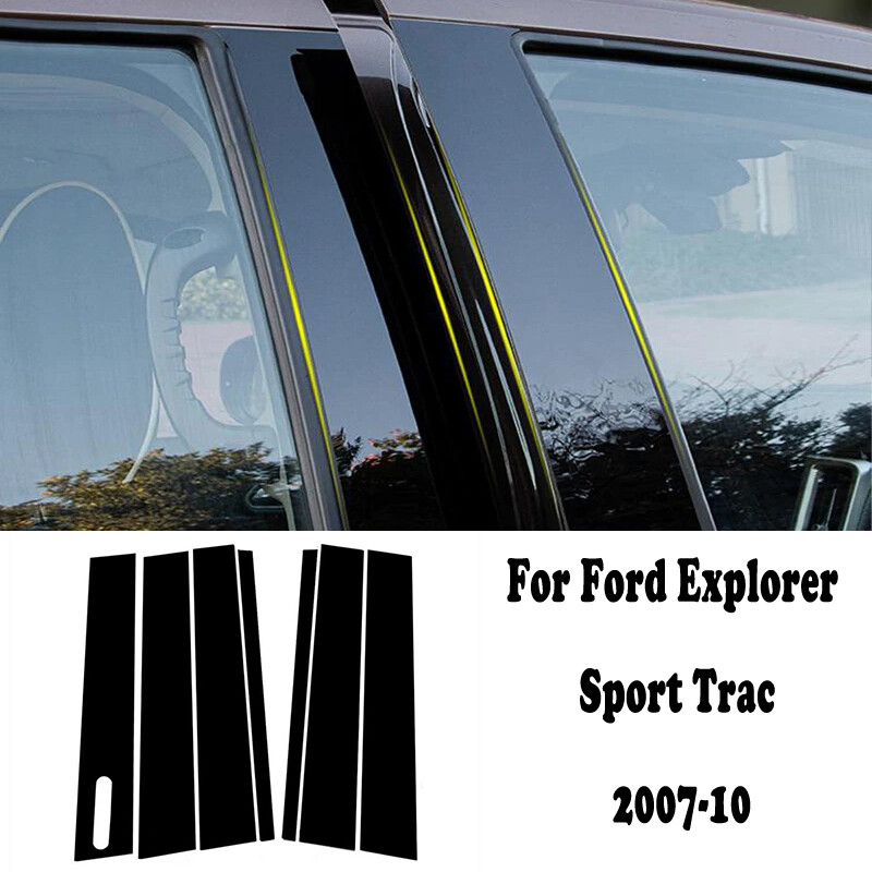7PCS Fit For Ford Explorer 2002-2009 2010 Car Pillar Post Cover Door Window Trim