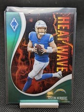 2021 Phoenix Football JUSTIN HERBERT Heat Wave #/149 Teal #5 Chargers