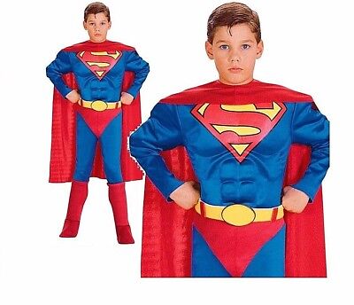 Age 3-4 Boys Superman Fancy Dress Costume With Cape 