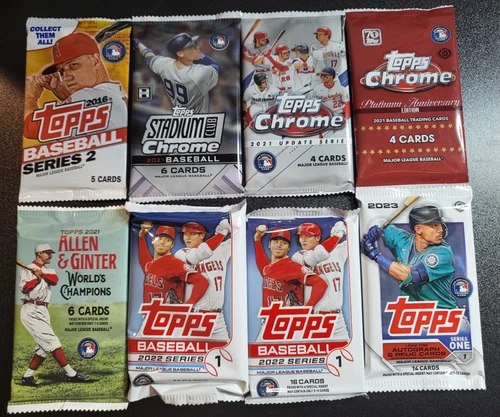 2023-2016 Topps Baseball 8 Pack Massive Special: See Pics/Pack Details within