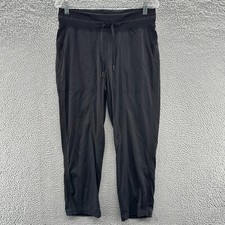 Lululemon Pants Womens 8 Black Striped Dance Studio Crop 25 Stretch Hiking Pants
